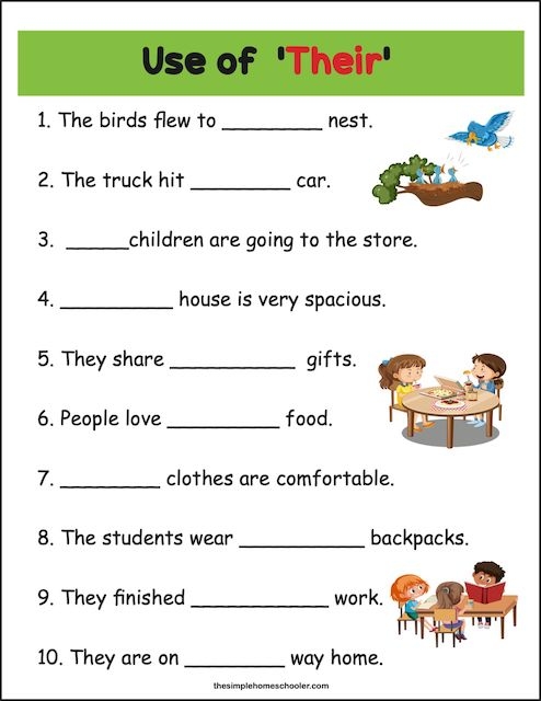 Mastering There Their And Theyre Free Worksheet Packet The 