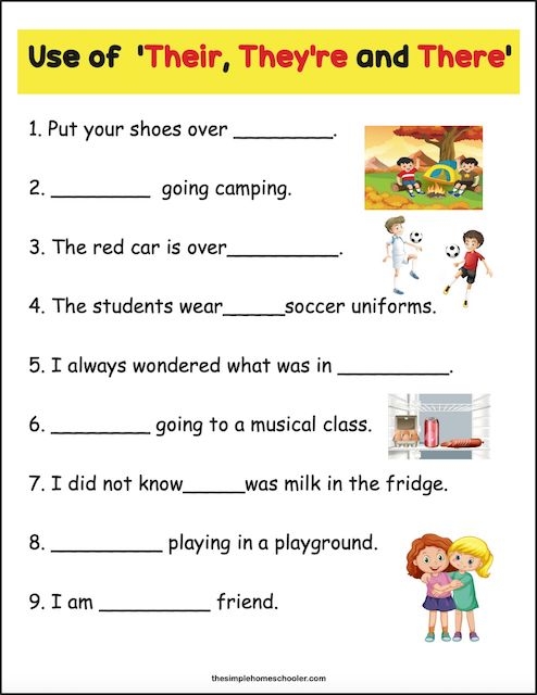 Mastering There Their And Theyre Free Worksheet Packet The 