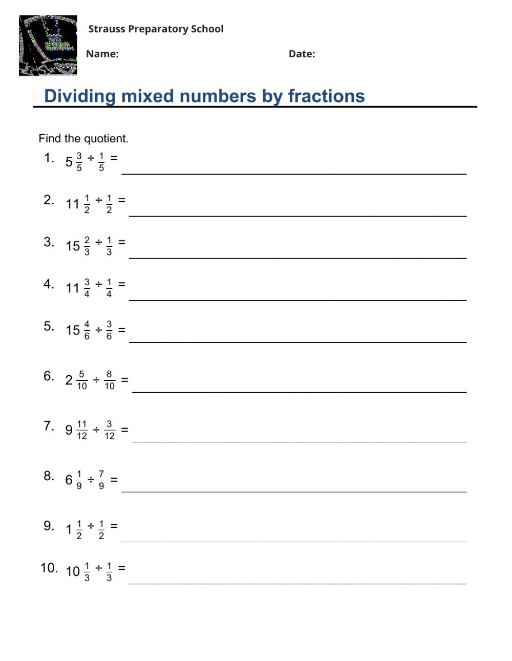 Math Dividing Fractions Worksheets Order Of Operation Worksheets
