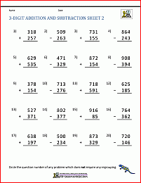 Math Workbook Grade 3 4 Addition Subtraction Multiplication