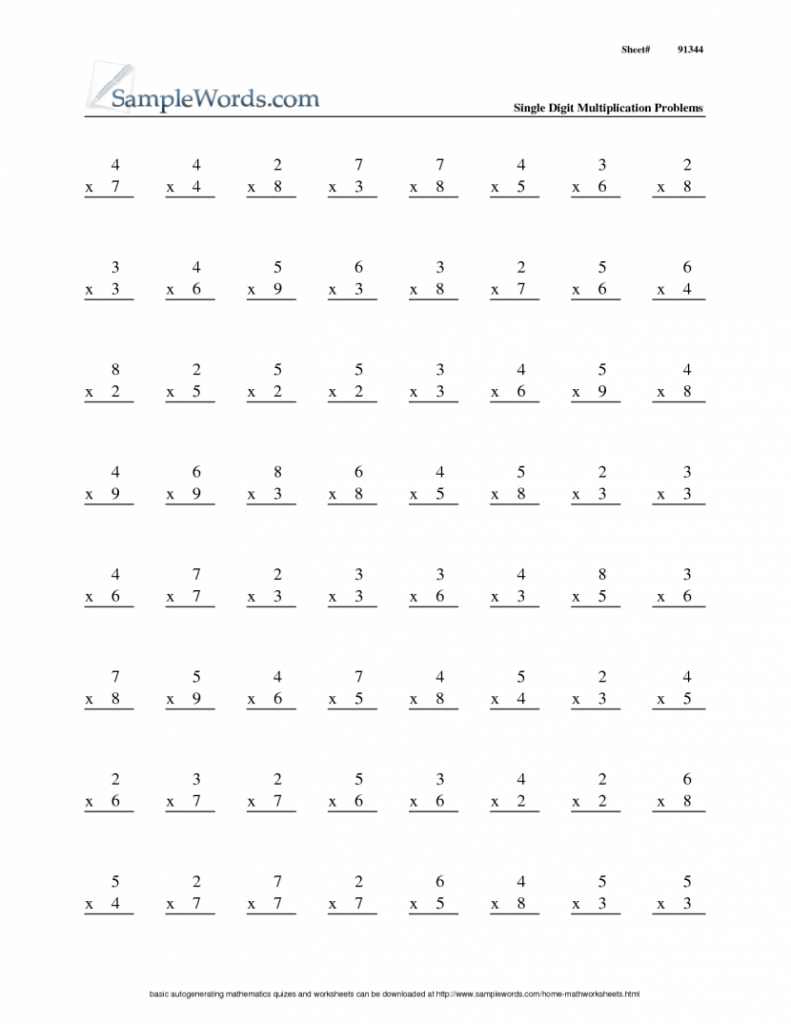 Math Worksheets 3Rd