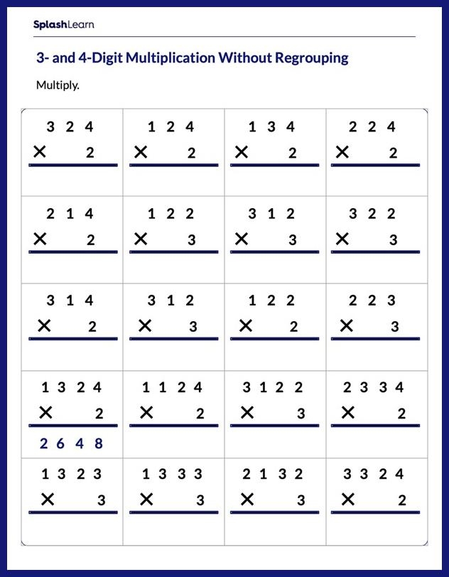 Maths Multiplication Worksheet 8 Grade 3 Worksheets Library