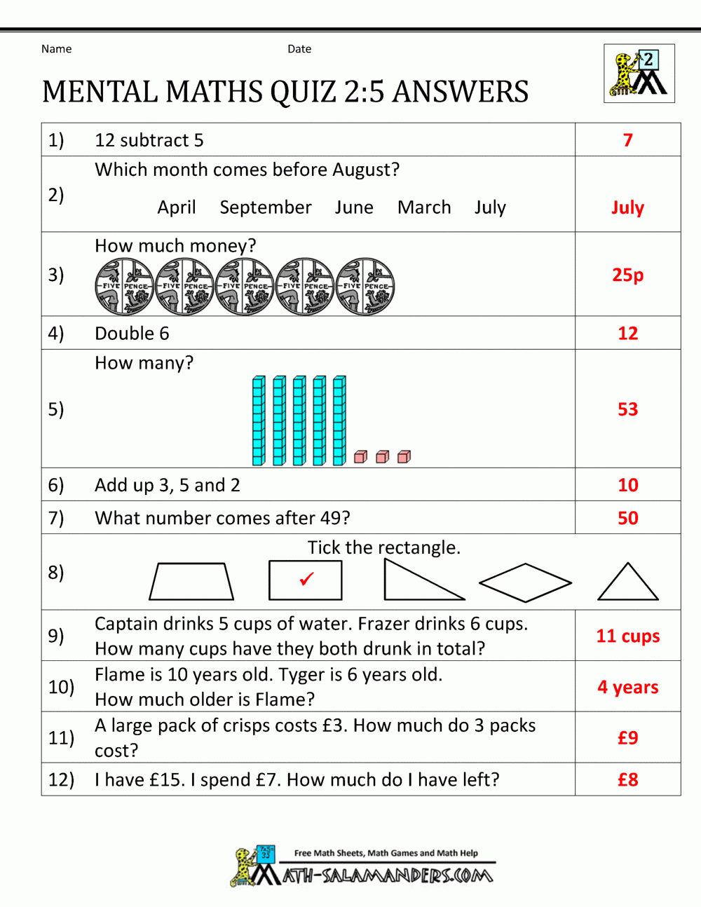 Maths Worksheets Year 2 Ideas 2022