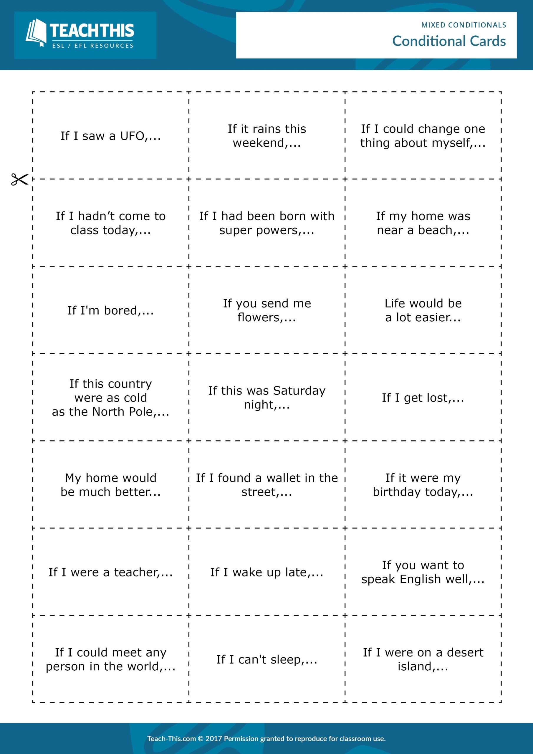 Mixed Conditionals Worksheet