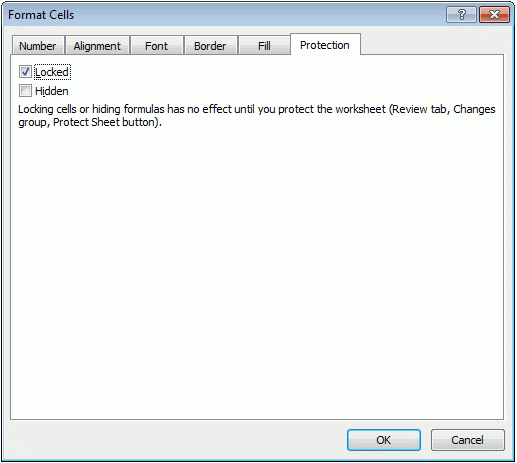 MS Excel 2010 Protect A Cell Worksheets Library