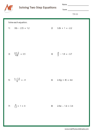 Multi Step Equations Worksheets Worksheets Library