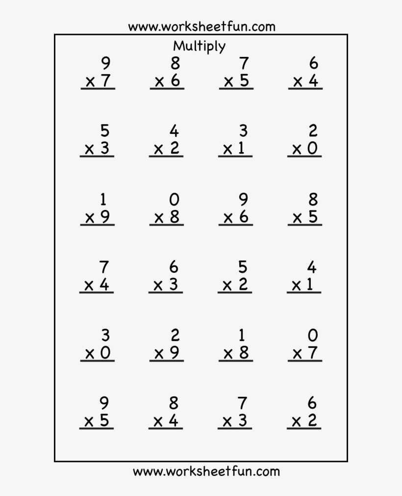 Multiplication And Division Worksheets Grade 4 Printable PDF Template