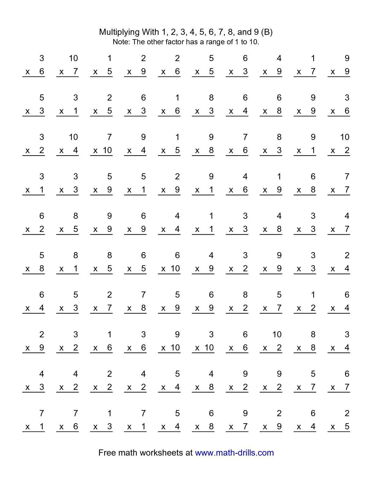 Multiplication Practice Worksheets 0 12 Multiplication Worksheets