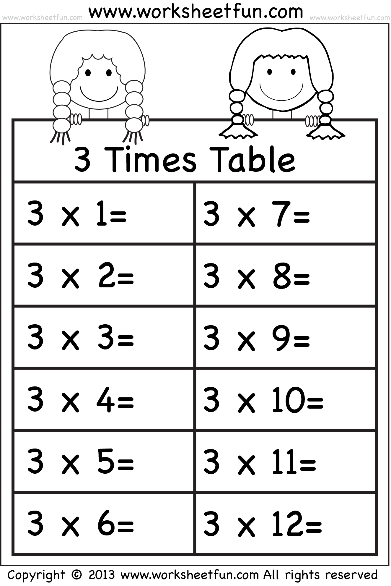 Multiplication Worksheets 2 And 3 Times Tables Time Worksheets