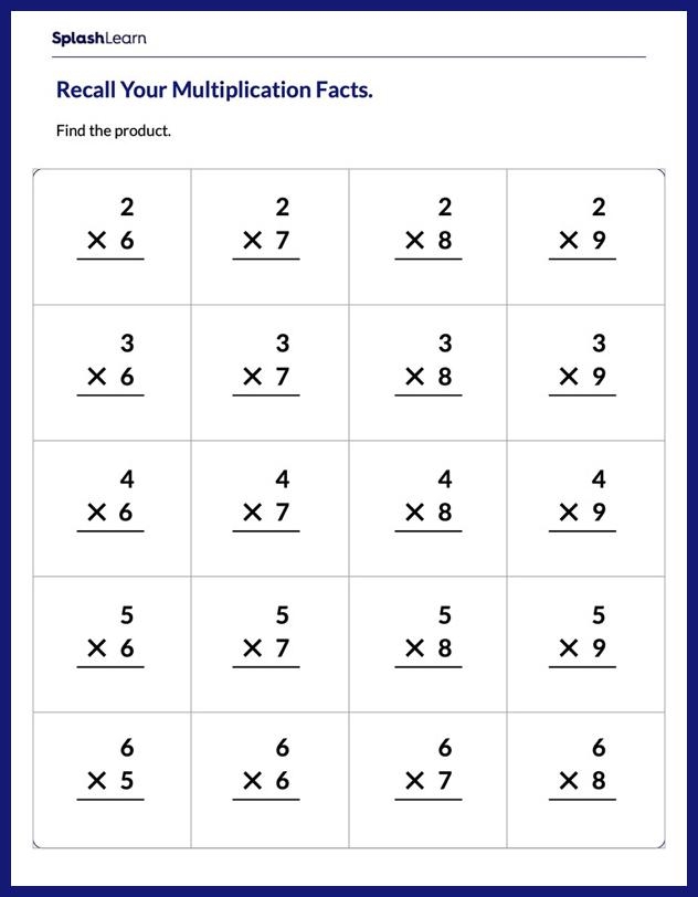 Multiplication Worksheets For 3rd Graders Online SplashLearn 