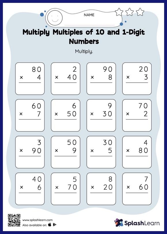 Multiplication Worksheets For 3rd Graders Online SplashLearn 