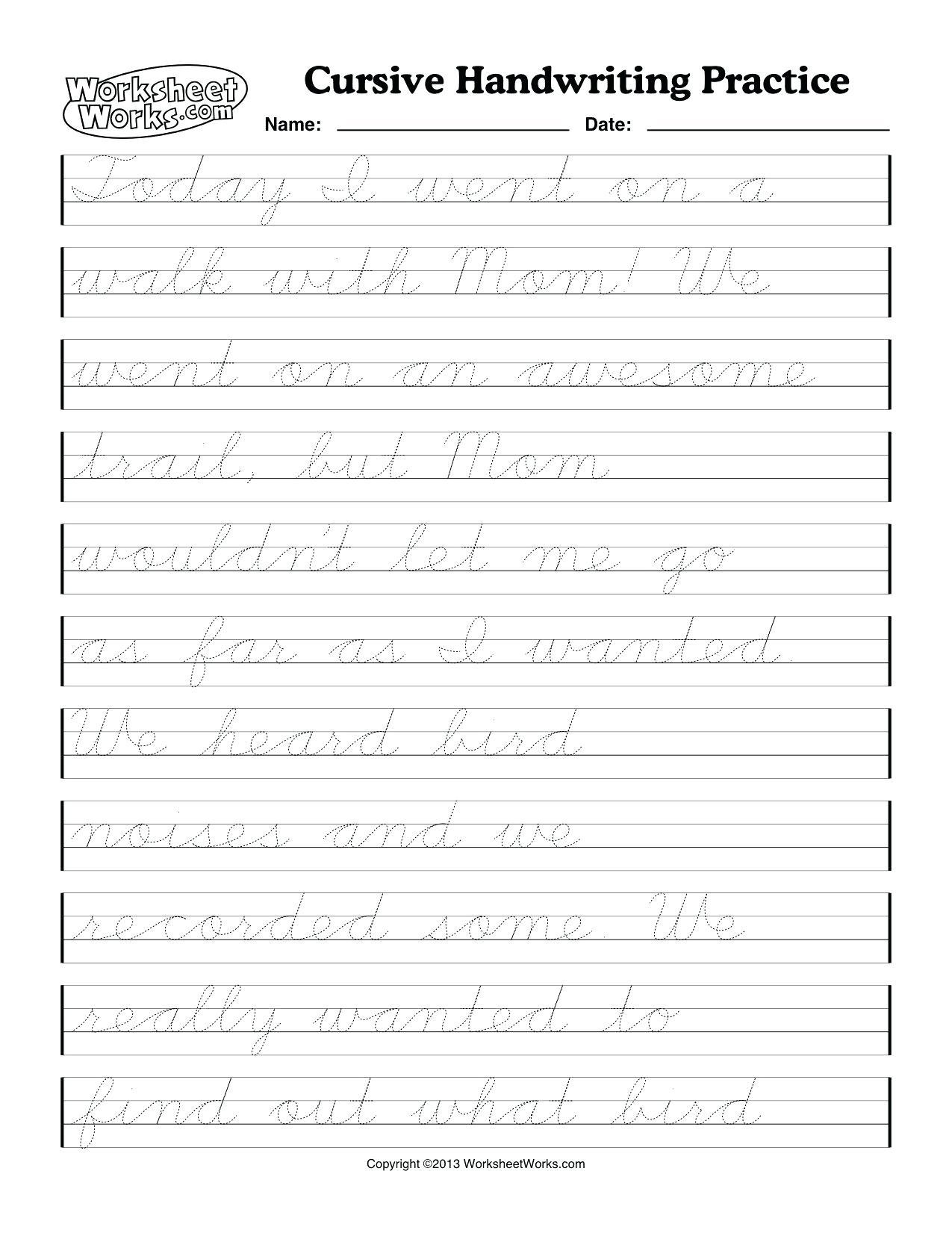 Name Tracing Worksheets Cursive Name Tracing Worksheets