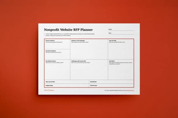 Nonprofit Website RFP Template For Mid Sized Organizations Wired