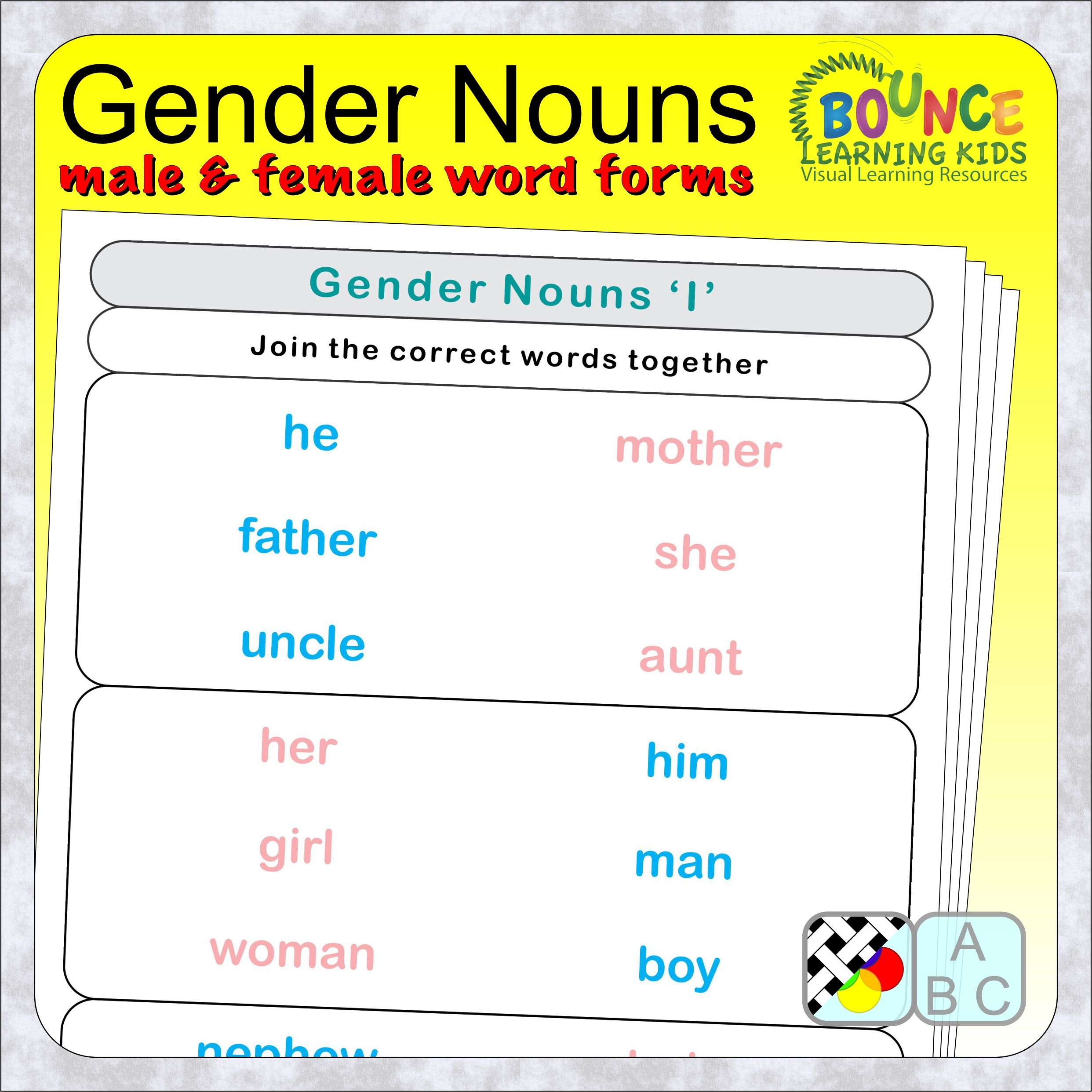 Nouns Gender Worksheet Nouns Activities Nouns Nouns Worksheet Gender 