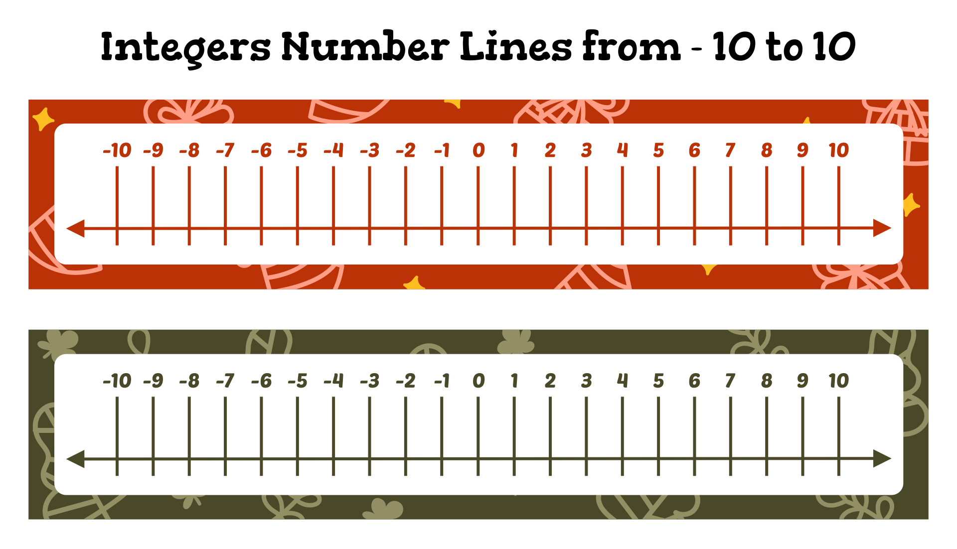 Number Line Template 7 Free PDF Printables Printablee