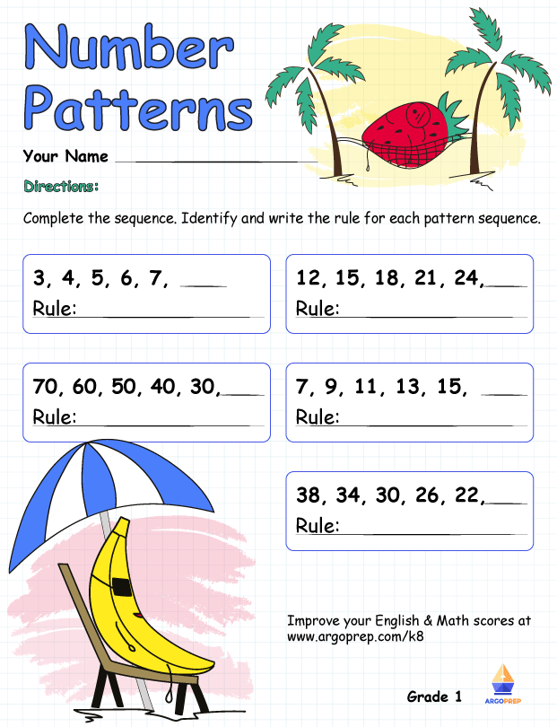 Number Patterns Worksheet Free Printable Digital PDF Worksheets