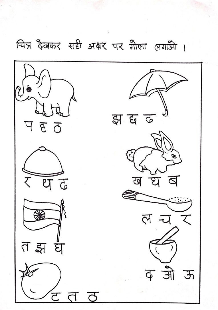 Nursery Hindi Worksheet Hindi Worksheets Easy Math Worksheets Kids 