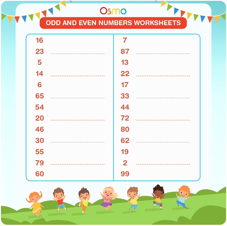 Odd And Even Numbers Worksheet for Kids Mocomi Worksheets Library