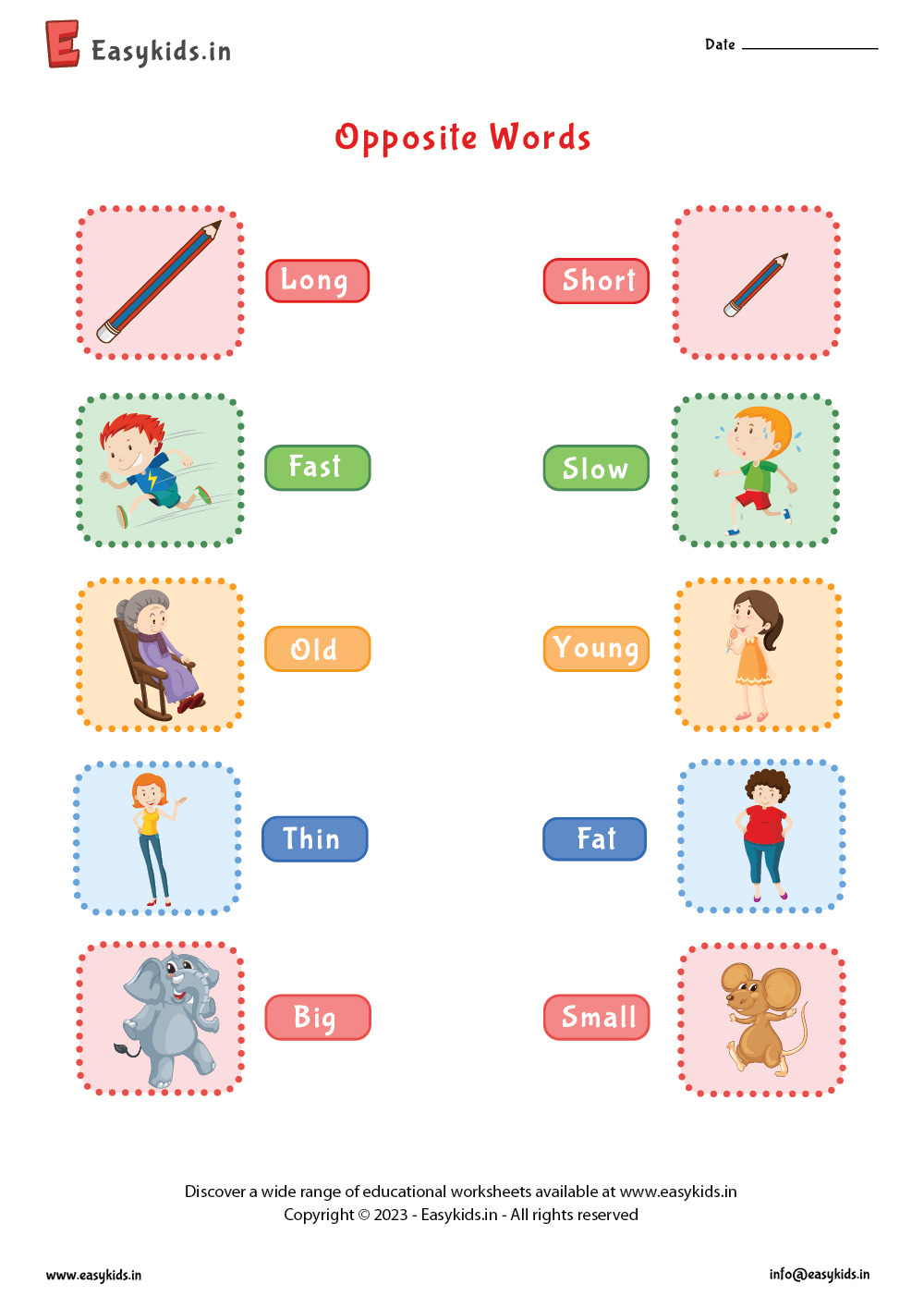 Opposite Words Worksheet Worksheet Worksheets Library