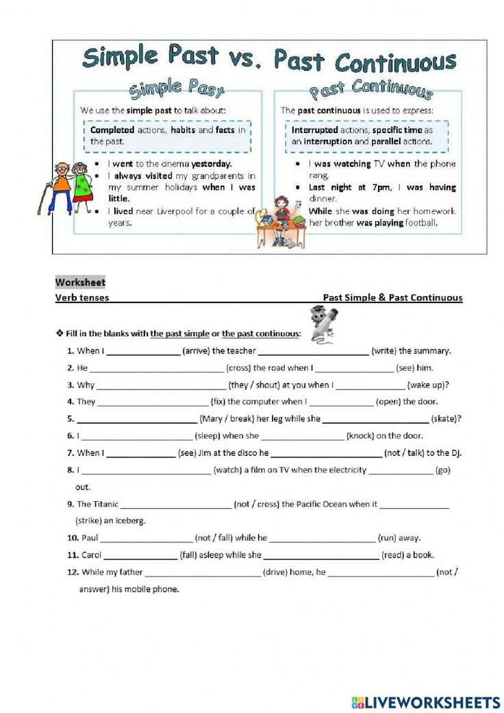 Pdf Online Worksheet Past Simple Vs Past Continuous Worksheets 