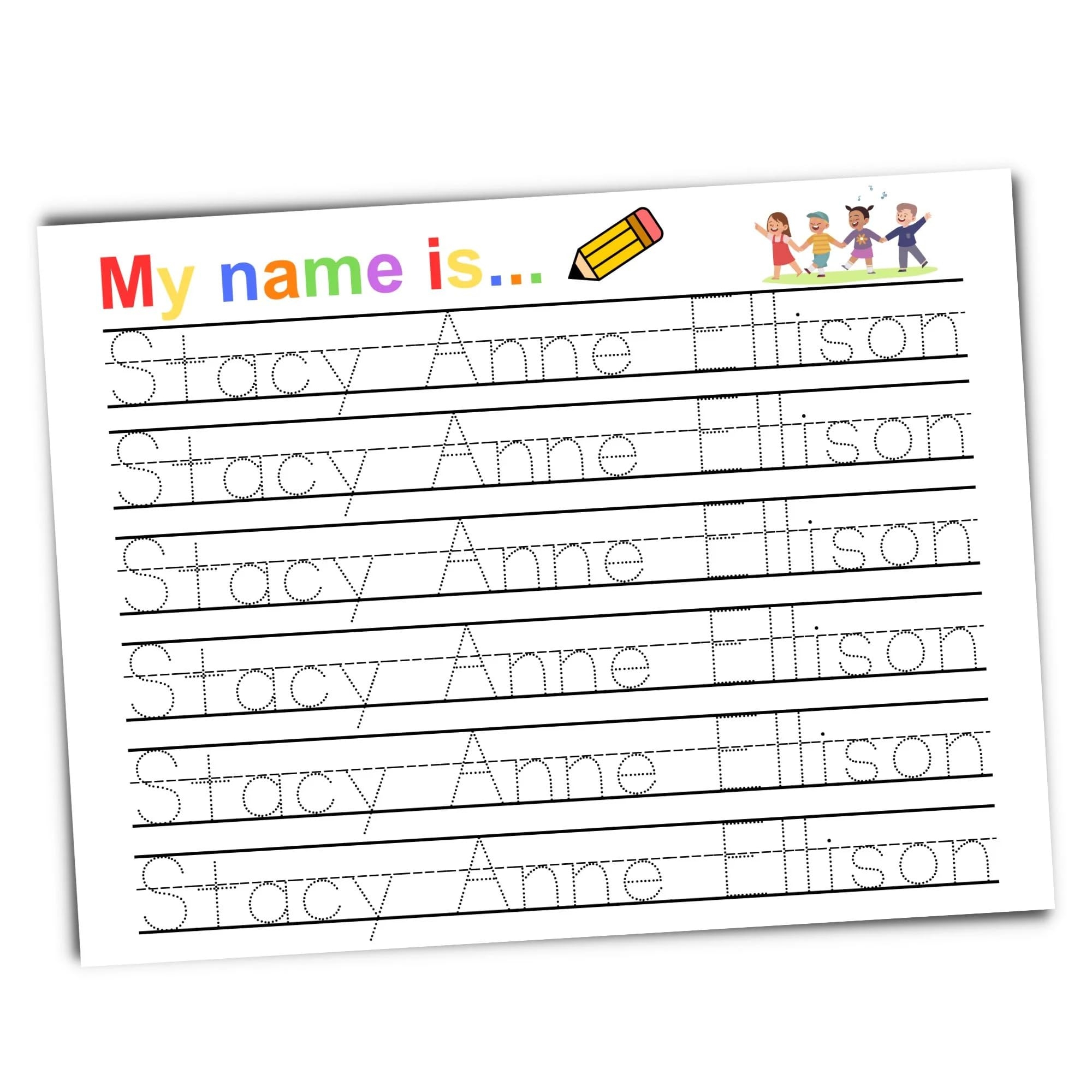 Personalized Name Tracing Worksheets Handwriting Practice Worksheets