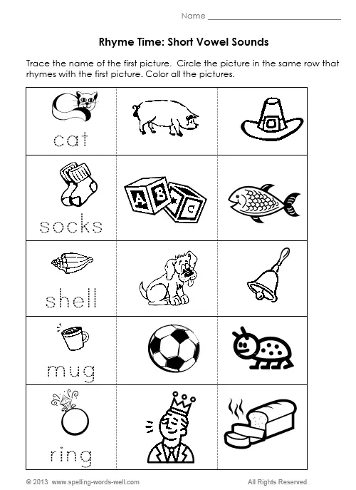 Phonics Worksheets Kindergarten Kindergarten