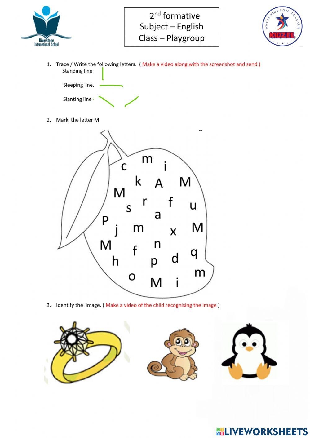 Playgroup English Worksheet Live Worksheets Worksheets Library