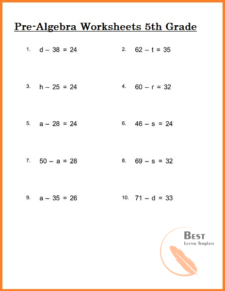 Pre algebra Worksheets Worksheets Master