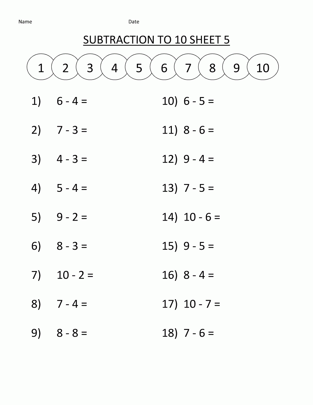 Prep Maths Worksheets For Preschool Kids