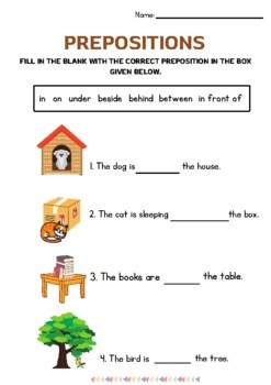 Preposition Online Worksheet For 3 Live Worksheets Worksheets Library