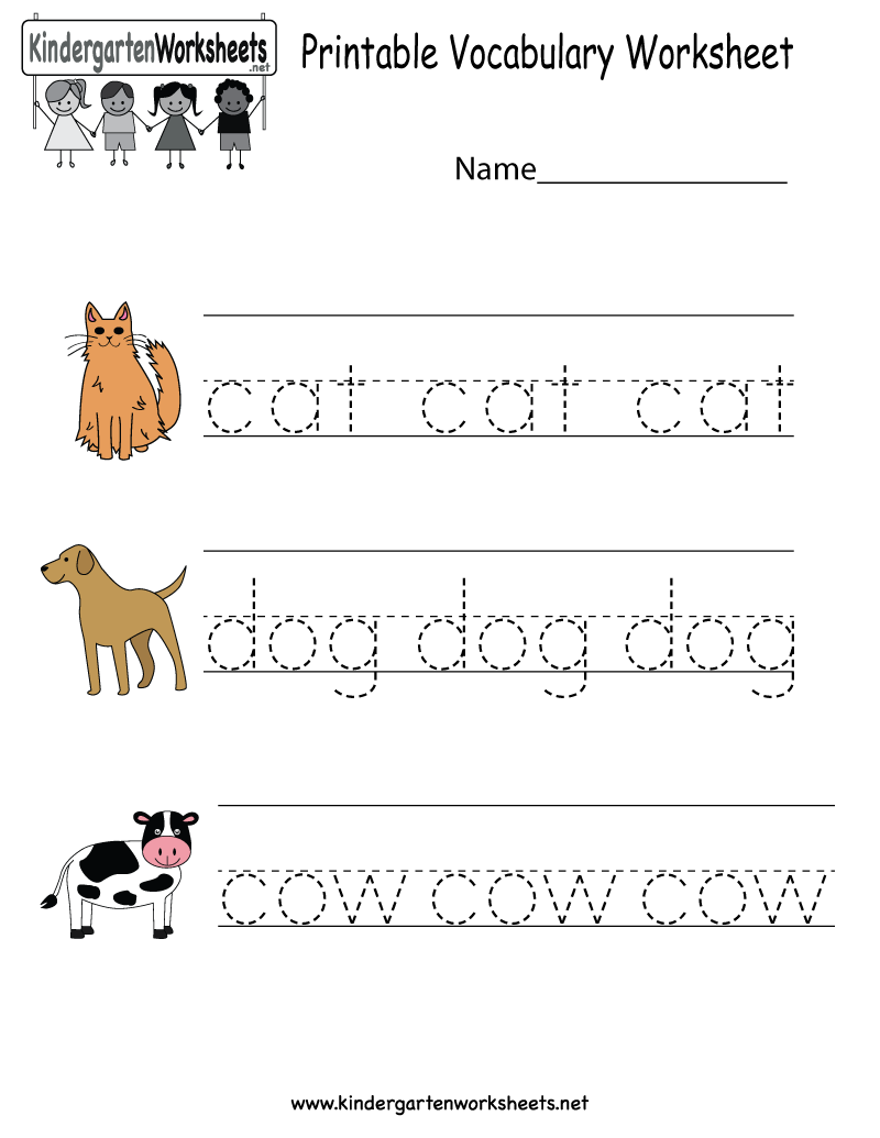 Preschool English Worksheets Free Printable