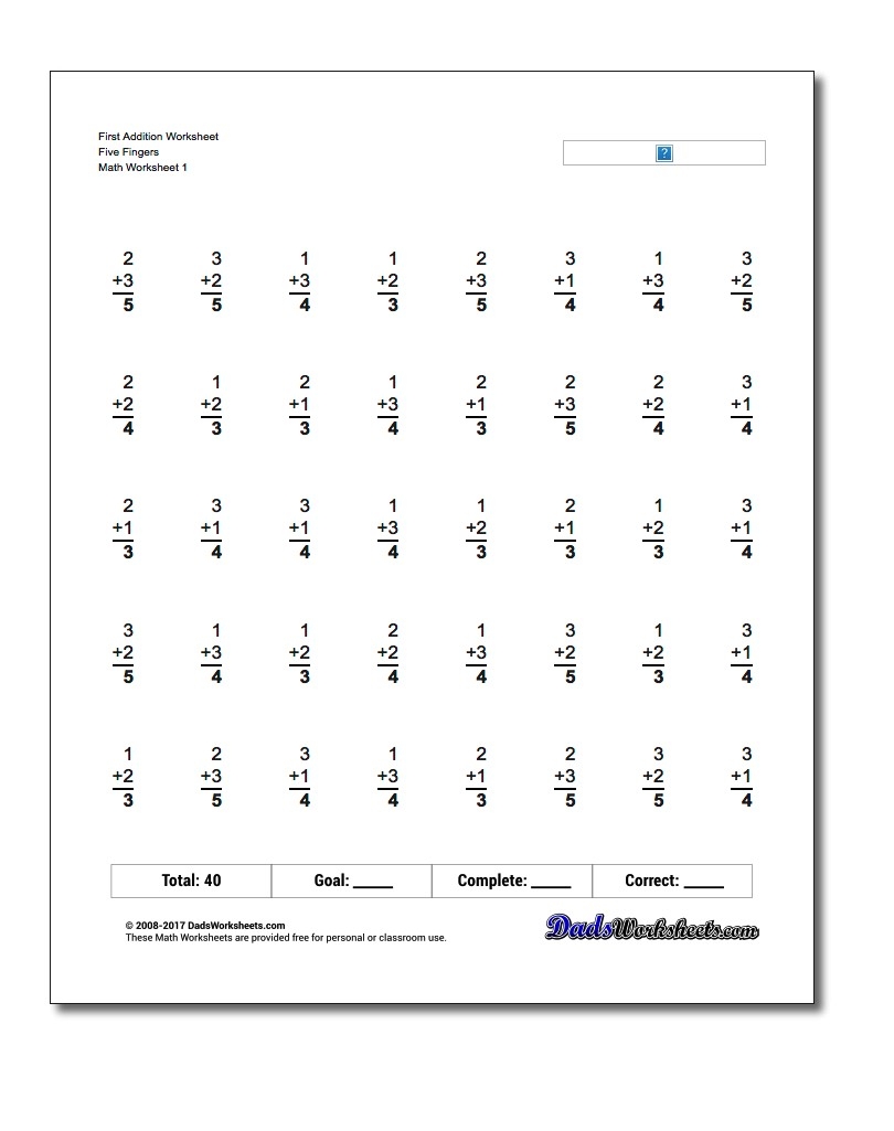 Preschool Mathematics Worksheets