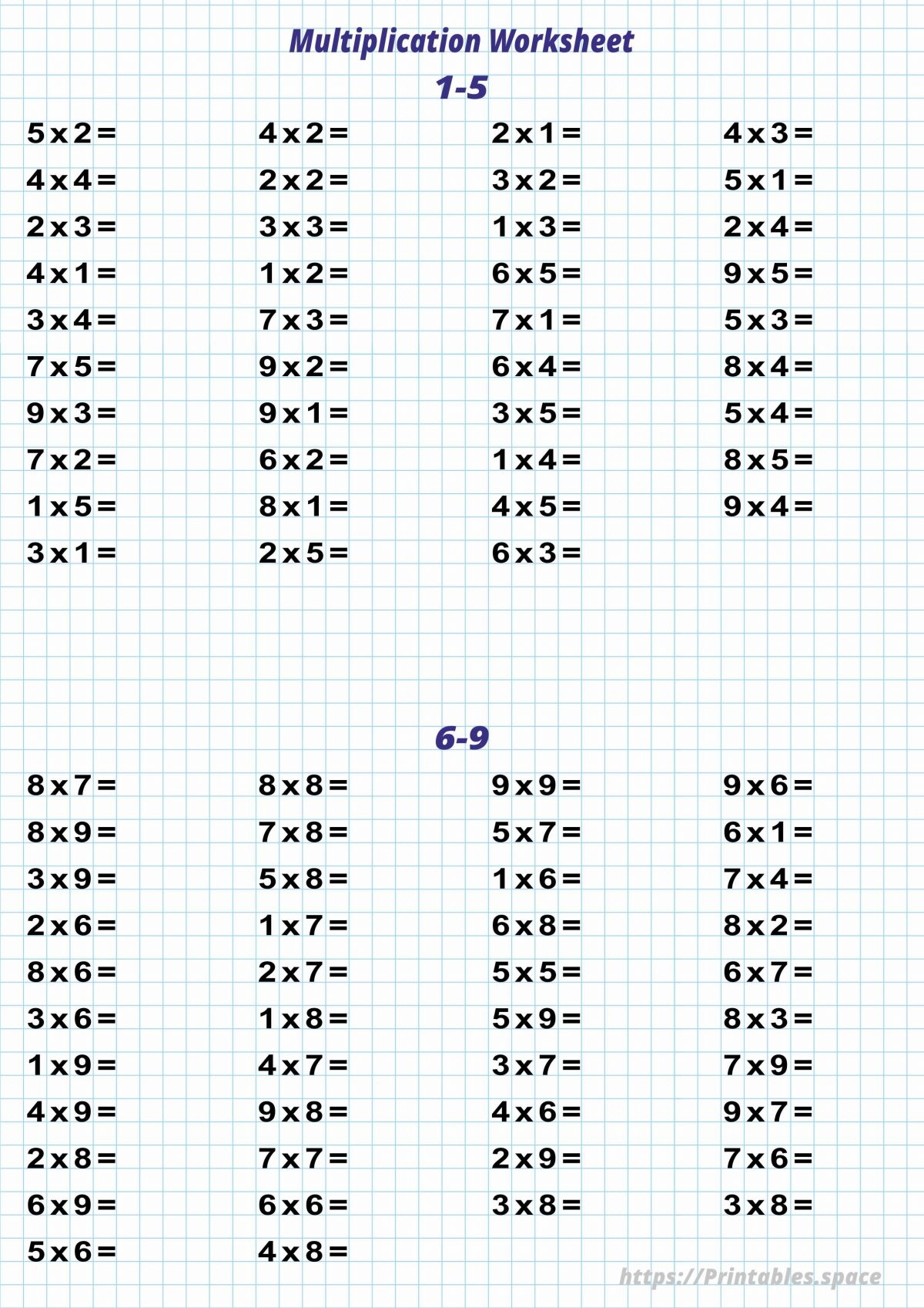 Print Multiplication Worksheets MultiplicationWorksheets