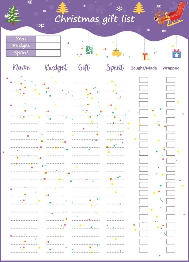Free Printable Christmas List Template - Download Free Printable Templates