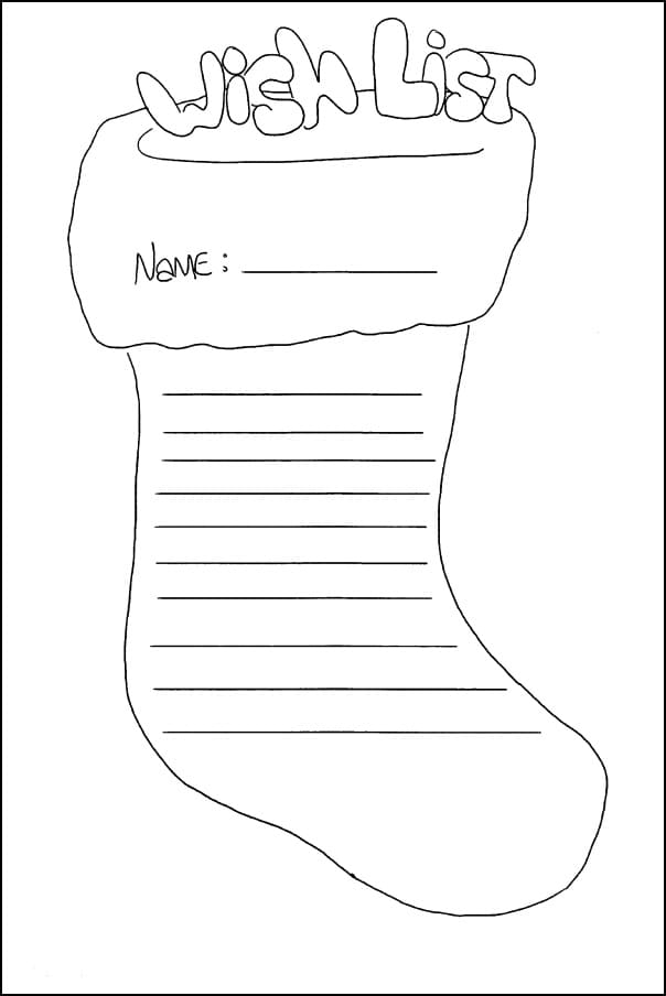 Printable Christmas List Template PrintableLib