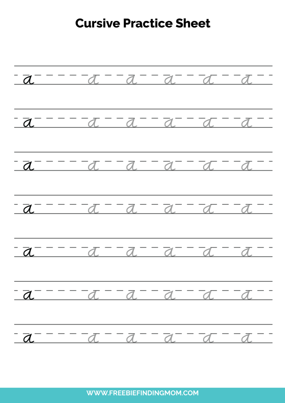 Printable Cursive Alphabet Worksheets Worksheets For Kindergarten