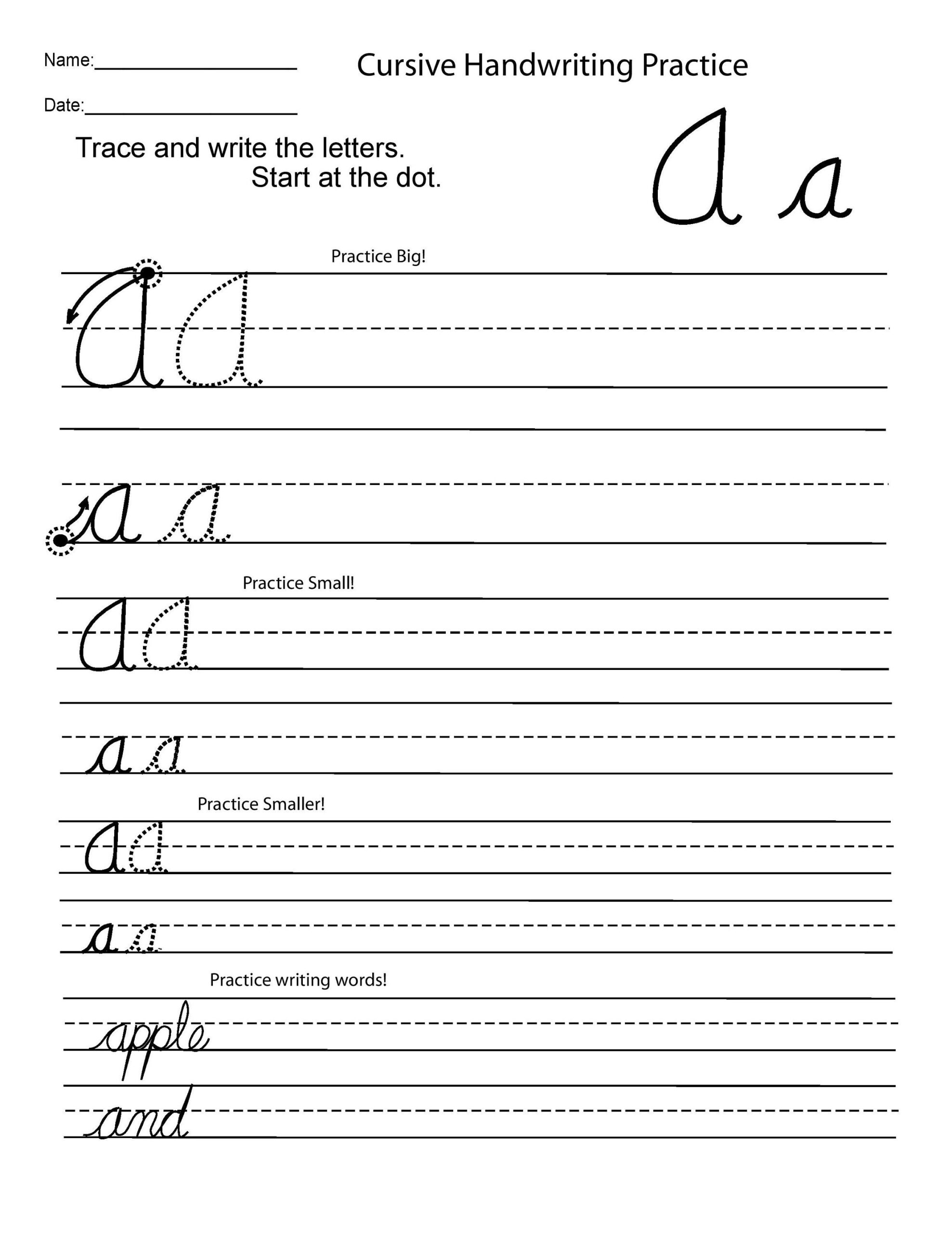 Printable Cursive Worksheets 26 Pages Cursive Letters Etsy