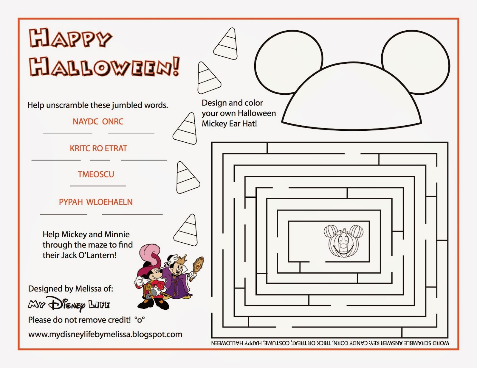 Printable Halloween Activity Sheets