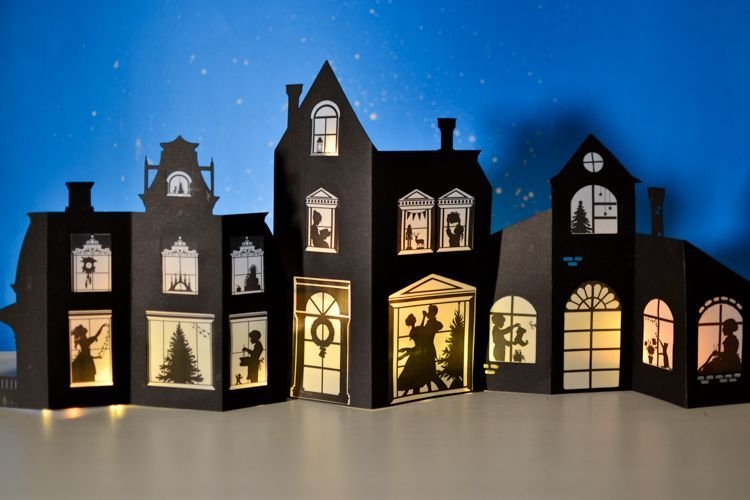 Printable Paper Christmas Village Template Dev onallcylinders