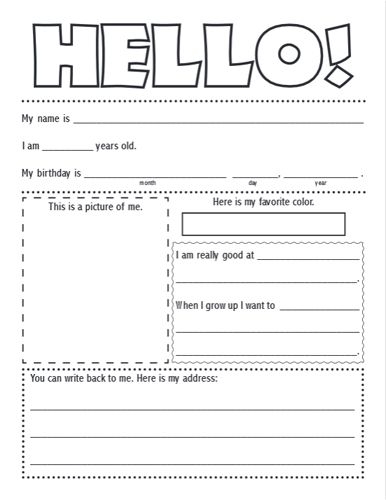 Printable Pen Pal Letter Template Printable Templates Free