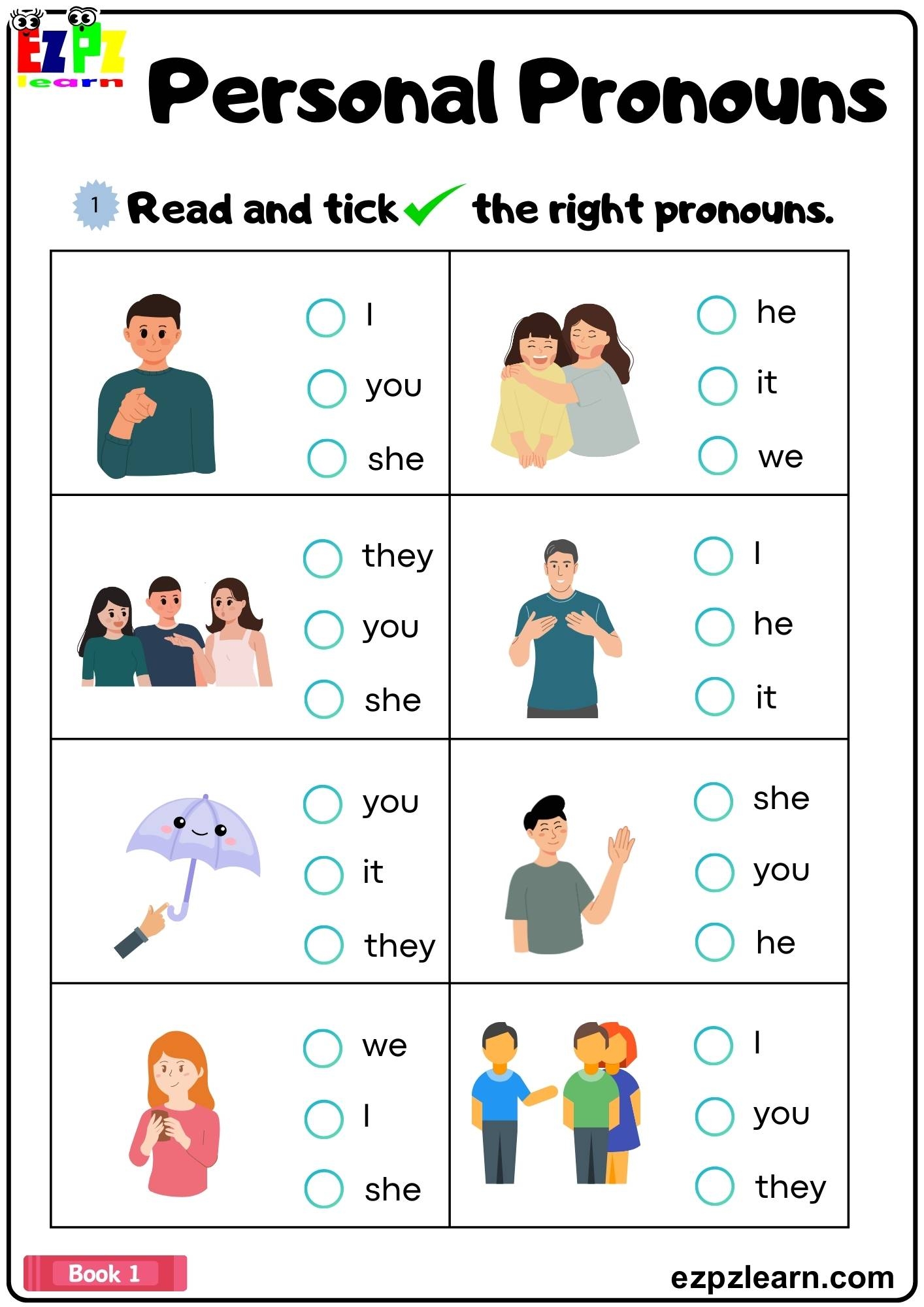 Pronoun Worksheets Games4esl Worksheets Library