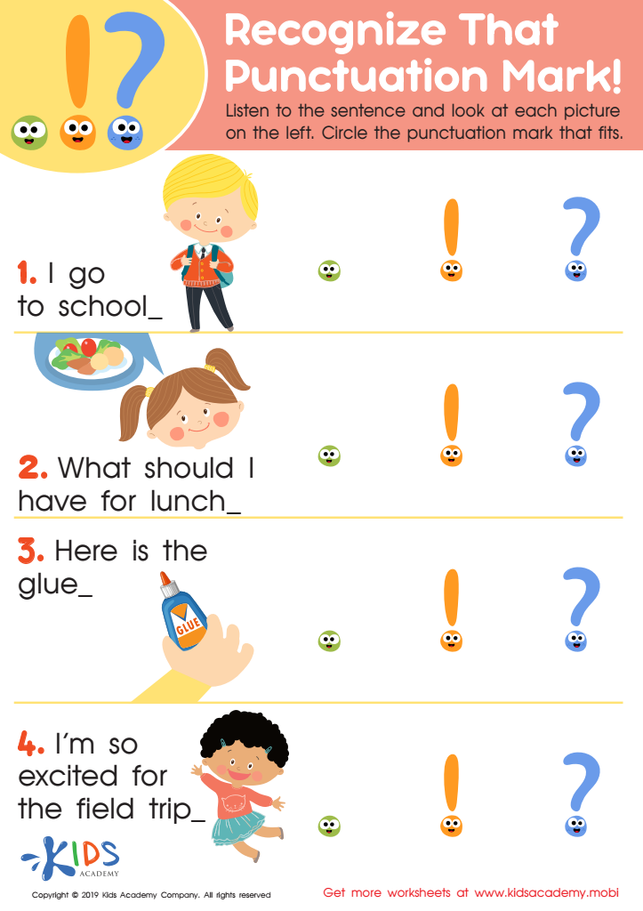 Punctuation Ation Marks Worksheet Worksheets For Kindergarten
