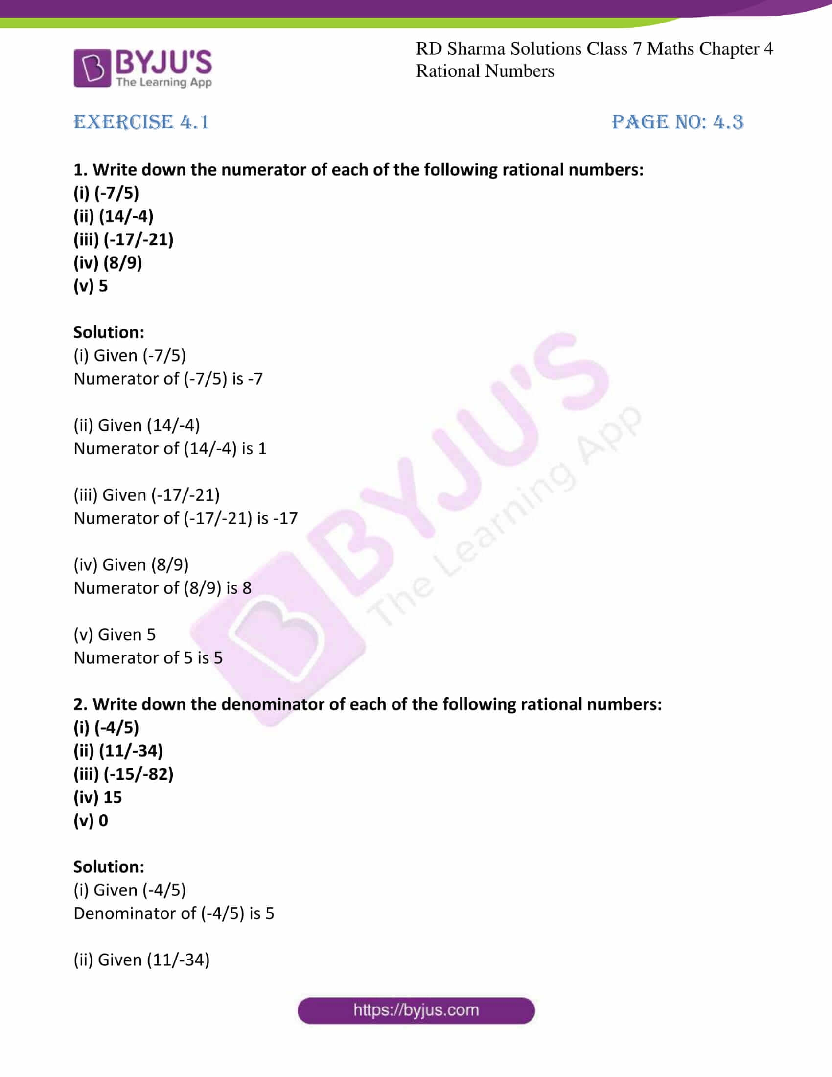 Rational Numbers Worksheet For Class 7 Class 7 Maths Vrogue co