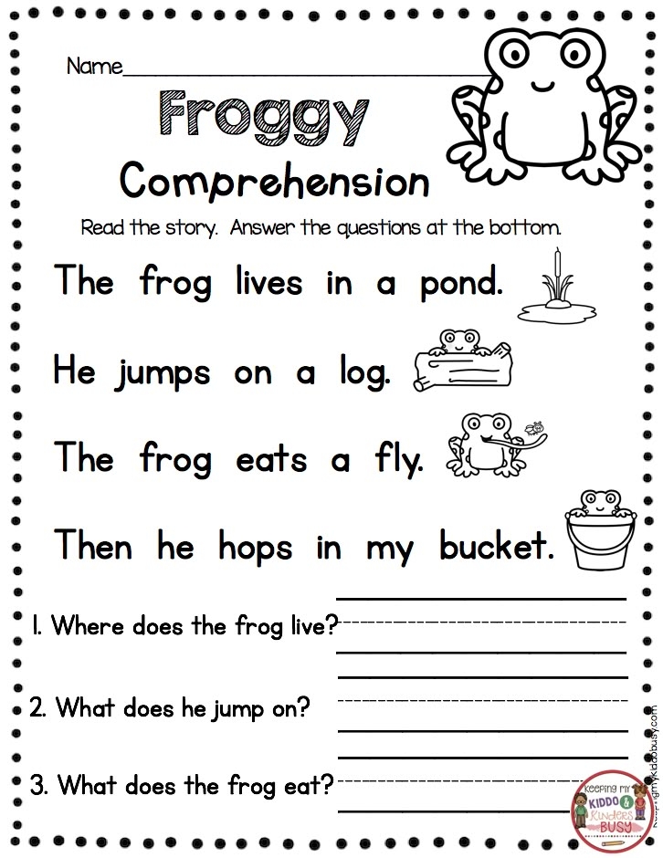 Reading Practice For Kindergarten