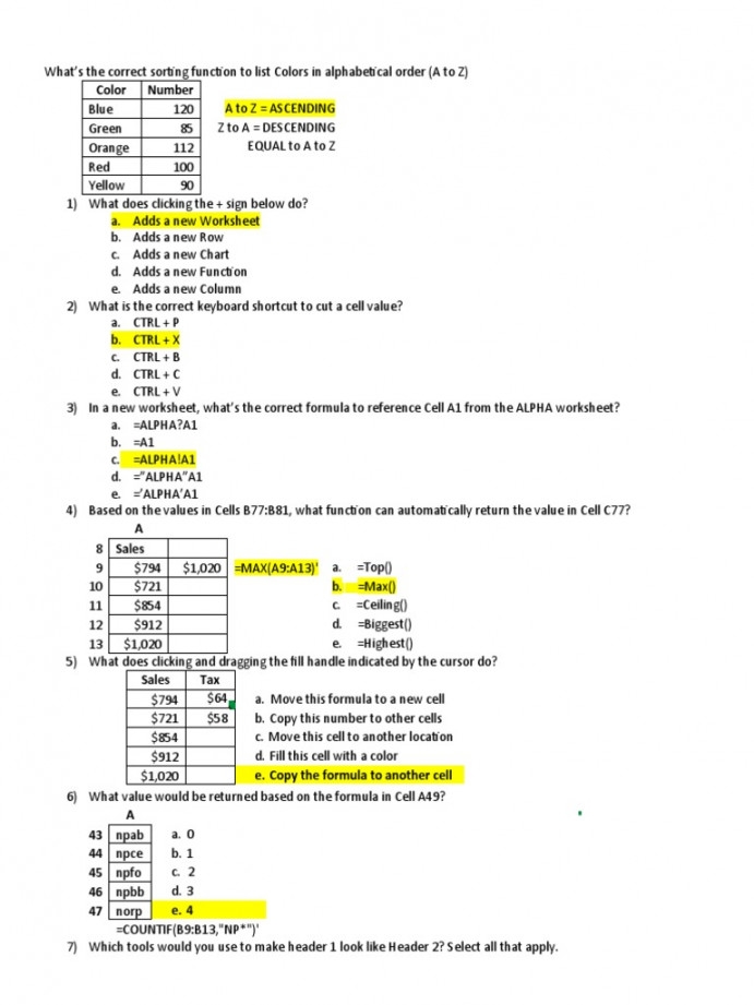 Reference Cell A1 From Alpha Worksheet Printable PDF Template