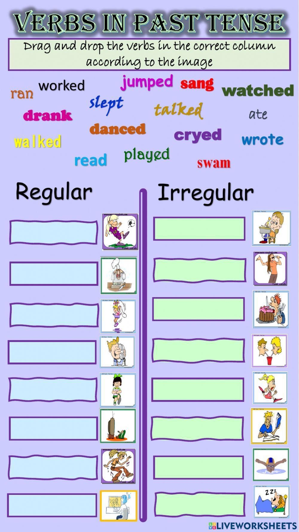 Regular And Irregular Verbs Interactive Worksheet For Primero 