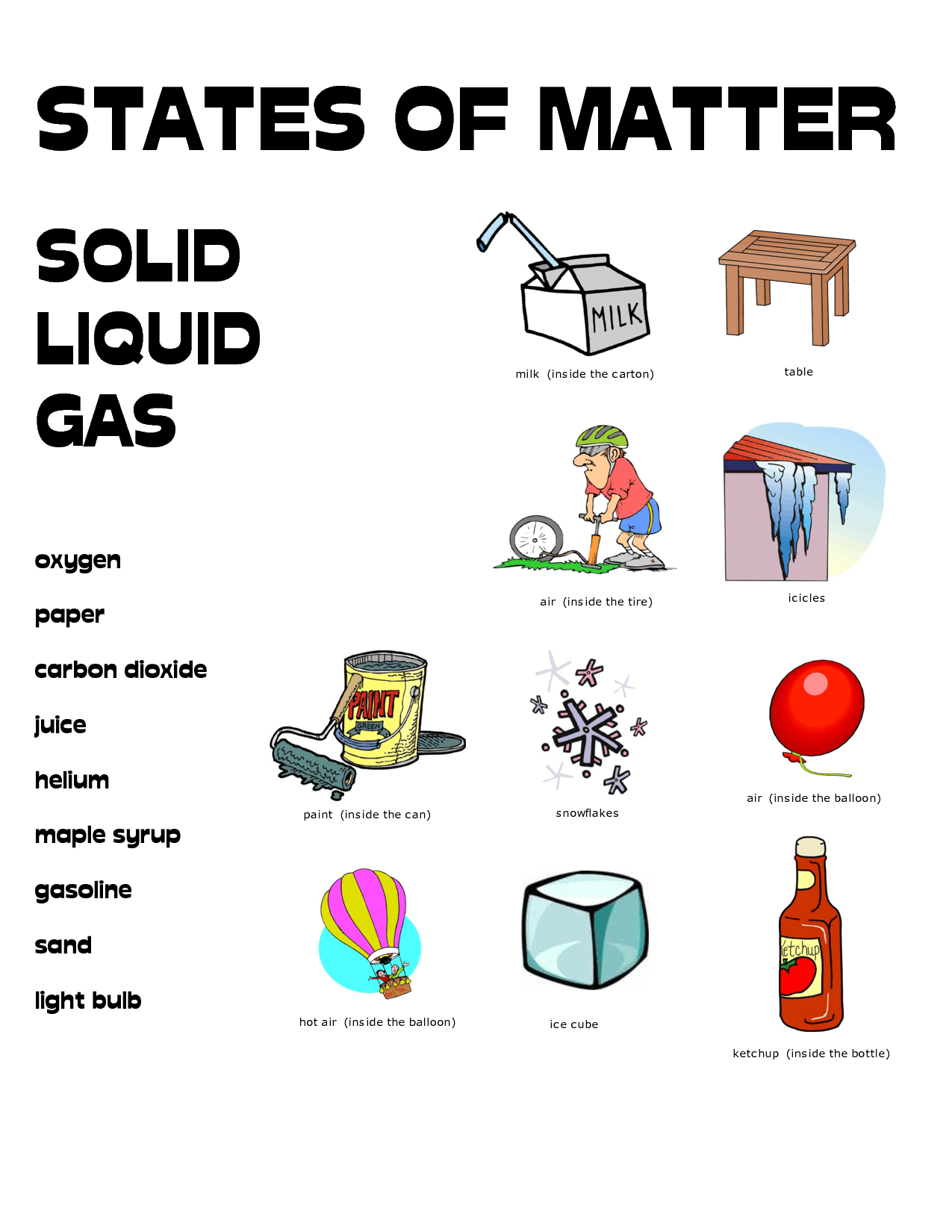 Science Worksheets For Grade 1 Matter Scienceworksheets