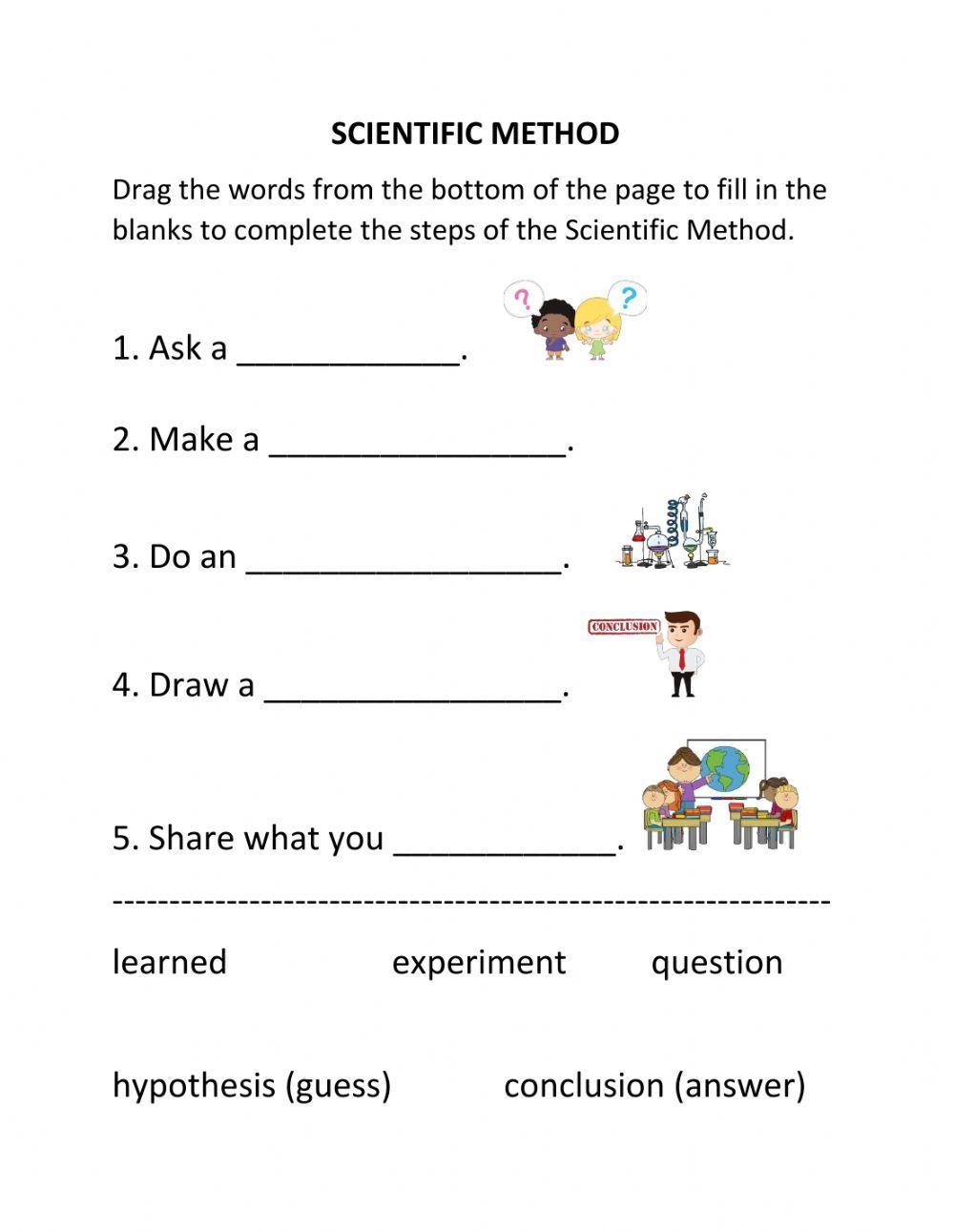 Scientific Method Interactive Worksheet Live Worksheets Worksheets 