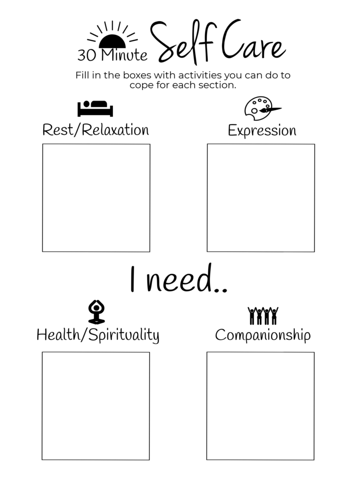Self Care Worksheet Self Care Worksheets Therapy Worksheets Coping 