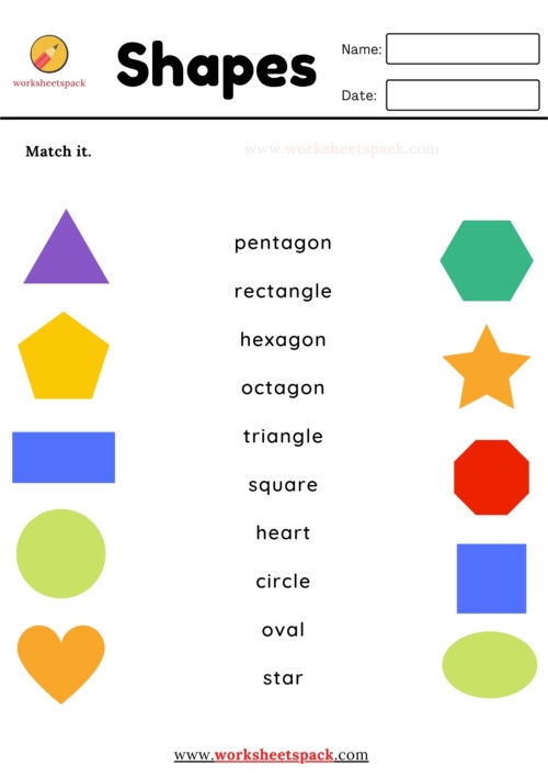 Shapes Worksheets Pack Worksheetspack